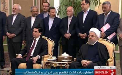 Irã e Turcomenistão assinaram dois memorandos de entendimento em setores de energia elétrica e transporte